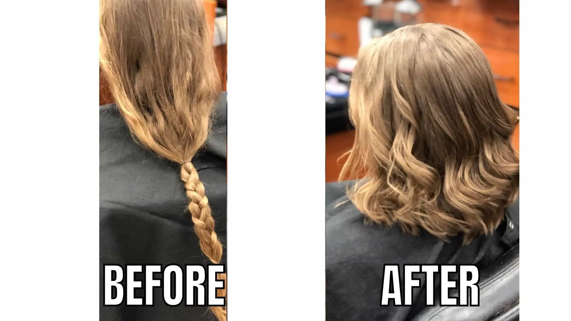 before and after you donate your hair