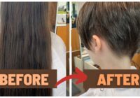 before hair donation and after