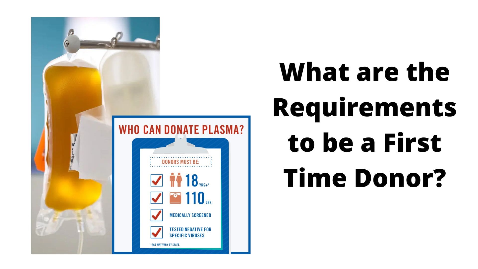requirements for first time plasma donation