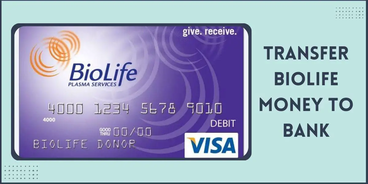 Transfer Biolife Money to Bank